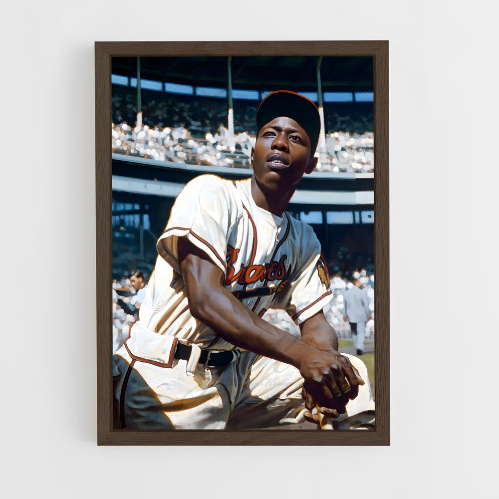 Poster Hank aaron batte – affiche Baseball (vue 5)